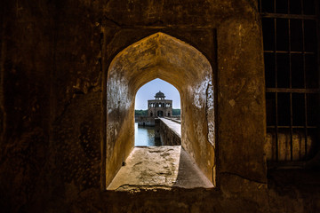 Architecture and Lake of Hiran Minar, Sheikhupura, Pakistan