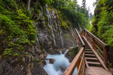 The Wimbachklamm in the mountaineering village of Ramsau