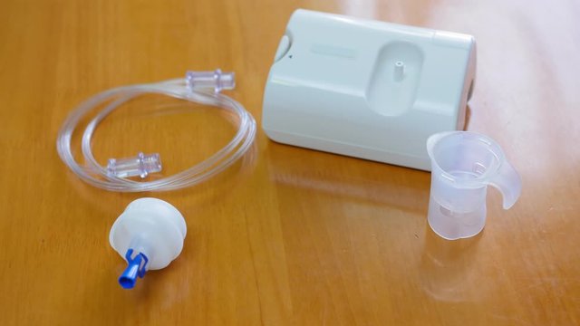Assembly of the nebulizer. Background of the nebulizer.
