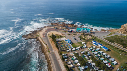 Panoramic views of the stunning holiday town of Mosselbay in the Garden Route of South Africa