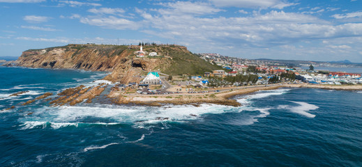 Panoramic views of the stunning holiday town of Mosselbay in the Garden Route of South Africa