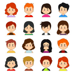 A Set Of Colorful Collection With Great Variety Avatars