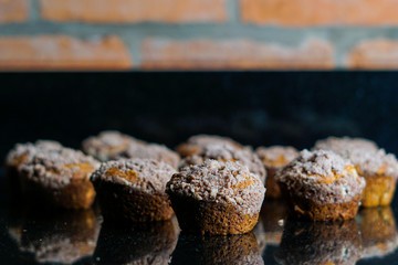 Banana muffins with crumb topping