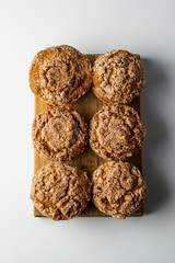 Banana muffins with crumb topping