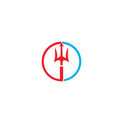 Trident Logo Template vector icon