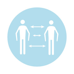 humans figures with arrows block silhouette style icon