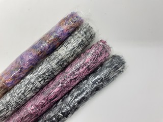 Colorful Fluffy Cute Feather Duster Synthetic Fabric Materials for Home Interior Cleaning Tools in White Isolated Background