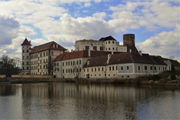 Old Czech castle by the lake