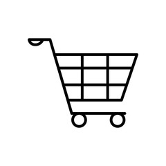 shopping cart line style icon vector design