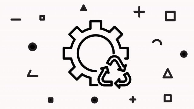 Repair tools line icon animation with alpha