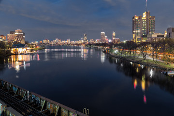 Boston City on a Spring Nigth