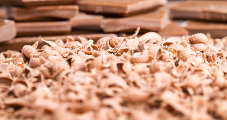 crumbs from delicious chocolate