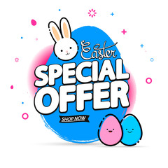 Special Offer, sale banner design template, Easter discount tag, app icon, vector illustration