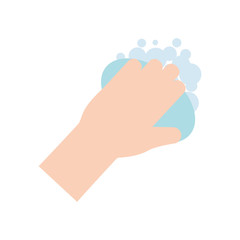 Hand washing flat style icon vector design