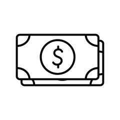Isolated money bills line style icon vector design