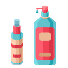 Sticker set mockup on white isolated backdrop. Antiseptic cream for social banner, hygiene promotion, medical poster. Household goods store logo or info card. Minimal style stock vector illustration