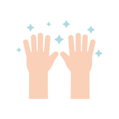 Hands washing flat style icon vector design
