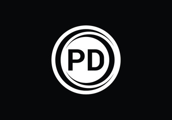 P D, PD Initial Letter Logo design vector template, Graphic Alphabet Symbol for Corporate Business Identity