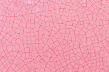 Pink crack ceramic tile. Pale red color of glazed tile texture abstract background. Texture of ...