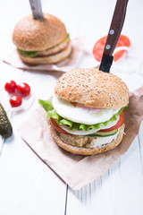 Burger fast food cutlet snack lunch food