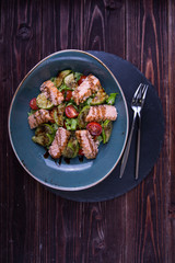 grilled fish salad sea cocktail snack lunch food fish