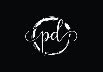 P D, PD Initial Letter Logo design vector template, Graphic Alphabet Symbol for Corporate Business Identity