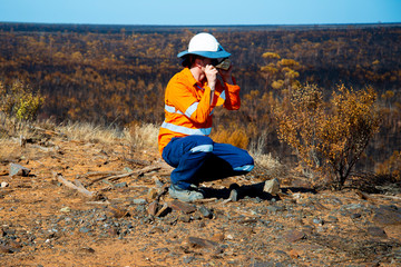 Exploration Geologist in the Field 