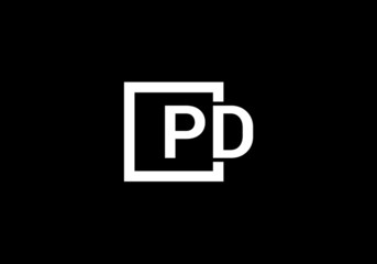 P D, PD Initial Letter Logo design vector template, Graphic Alphabet Symbol for Corporate Business Identity