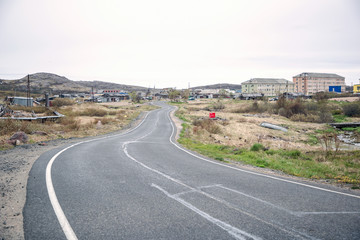 road leading to a village in the north