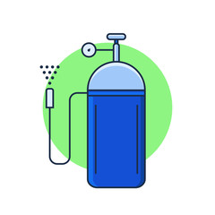 Oxygen Tube Flat Illustration