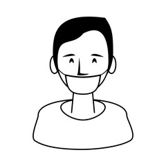 person with mouth cap character