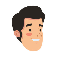 young man head avatar character