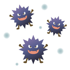 悪玉菌のイラスト