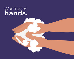 Hands washing vector design