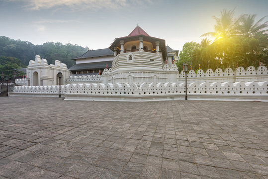 Temple of the Sacred Tooth Relic at Kandy, Sri Lanka.