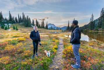 A view from little Tipsoo Lake in Rainier National Park