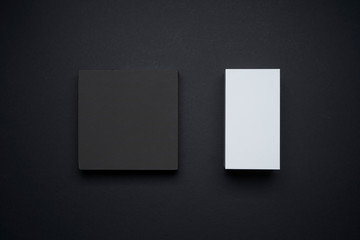Two black and white boxes mockup