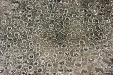 water drops on metal surface
