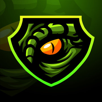 Raptor eye mascot logo design