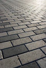 pavement with cobblestones