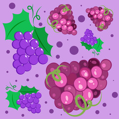 Seamless background pattern with grapes