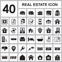 REAL ESTATE SET ICON