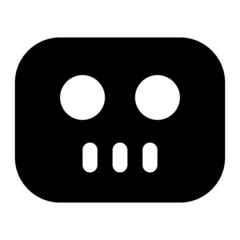 bot icon with glyph style and perfect pixels. Suitable for website design, logo, app and ui.
