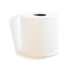 Toilet paper roll isolated on white background