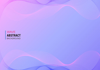 Line wave color gradient abstract background Design for website, banner, card, poster or flyer. Vector illustration