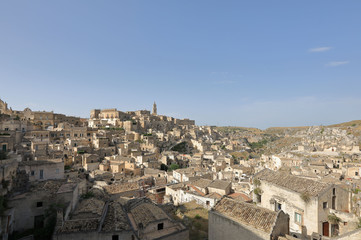 Fototapeta na wymiar CItyscape of Matera Italy, World Heritage