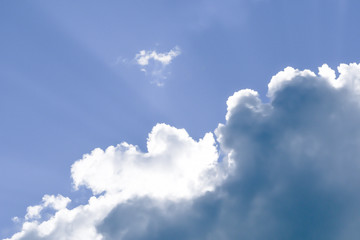 clouds in blue sky as background