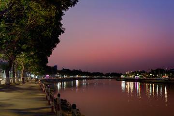Sunset on the Long Xuyen River