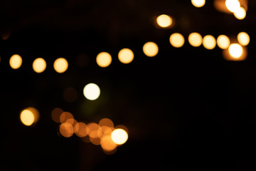 bulb lamp light bokeh of party outdoor on night background