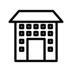 Univercity icon template logo design emblem isolated illustration , high study academy , outline solid background white